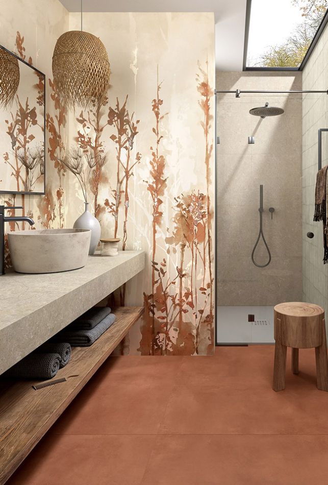 Marca Corona - Multiforme Dune - Marsala 120x120 cm I Dekor Bosco 120x278 cm