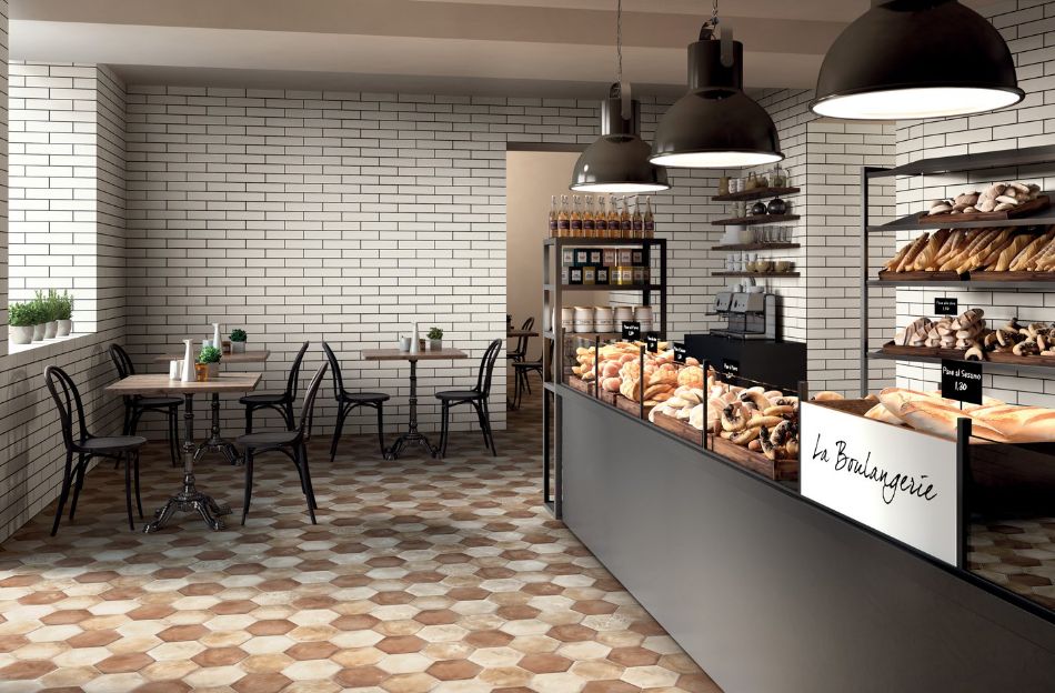 Marca Corona - Terra - Avorio heksagon - 25x21,6 cm Mat I Ocra heksagon - 25x21,6 cm Mat I Rosso heksagon - 25x21,6 cm Mat I Floreale vers. C - 25x21,6 cm Mat 