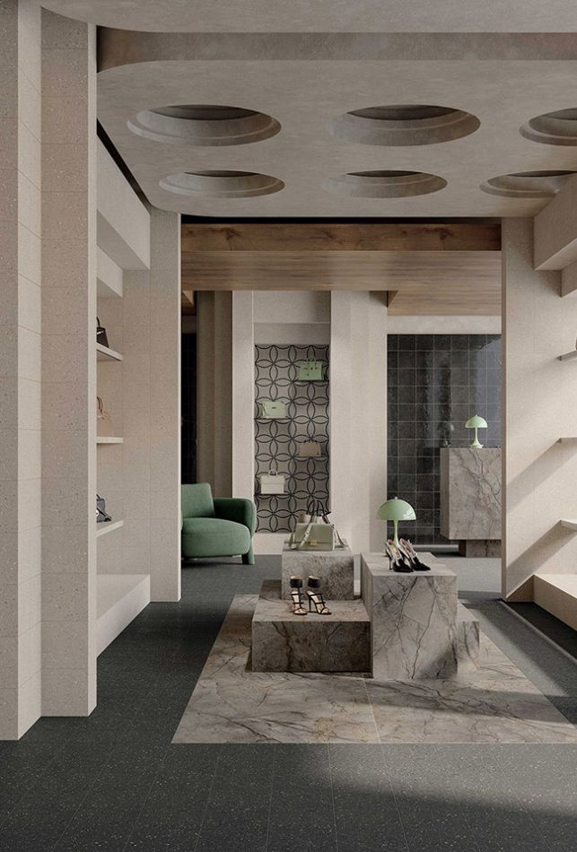 Marca Corona - Terrasale - Basalto I Nero Lacca I Gemma I Astro Cenere